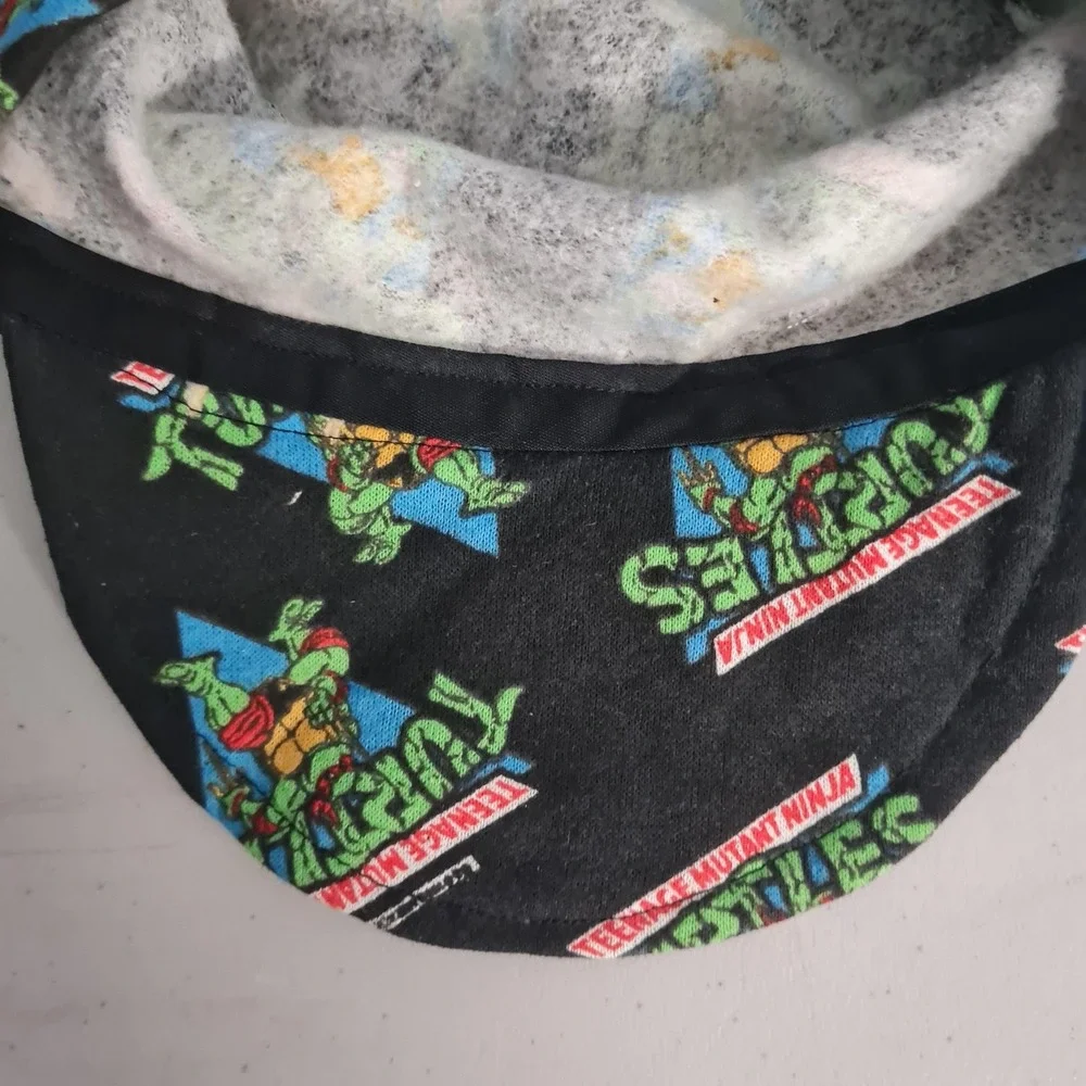 Vintage Teenage Mutant Ninja Turtles Hat Adult Raphael Painters Cap Handmade 90s